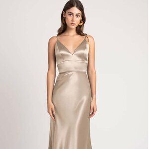 Jenny Yoo Bridal Brenna Gown – Size 14, Floor Length, Never Worn – Pale Gold